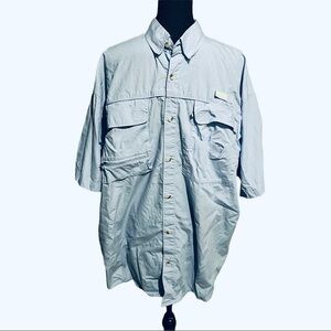 Reel Legends Light Blue Vented Fishing Shirt Men's XL